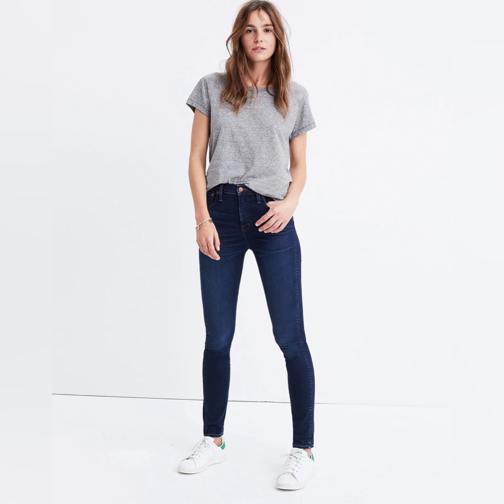 Madewell 10" High-Rise Skinny Jeans in Hayes Wash